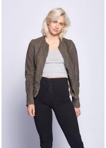 Maze Damen Lederjacke "Mabel", gelb, Gr. L, Obermaterial: 100% Leder, Lammnappa / Futter: 100% Polyester / Ärmelfutter: 100% Polyester, Jacken