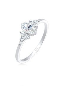 Elli Damen Verlobungsring "Kristalle Marquise Design 925 Silber", 58mm, Silber 925 (Sterlingsilber), 1mm, silber, Silber 925 (Sterlingsilber),