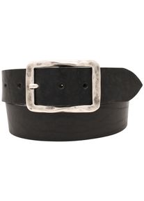 AnnaMatoni Damen Ledergürtel, schwarz, klassisch,modisch,sportlich, Gr. 75, unifarben, vintage, used, Leder, Gürtel