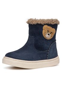 Geox Kinder Winterboots "B NASHIK GIRL A", Gr. 20, blau, Veloursleder, animal-print, casual, Schuhe, Klettstiefel, Babystiefel Winterstiefel mit