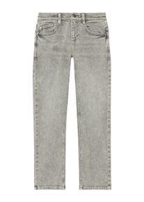 s.Oliver JUNIOR Jungen Regular-fit-Jeans, grau, Gr. 140, unifarben, Denim/Jeans, Obermaterial: 98% Baumwolle, 2% Elasthan, Jeans, mit