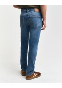 Gant Herren Slim-fit-Jeans "SLIM Gant JEANS", blau, casual, Gr. 32, Denim/Jeans, Obermaterial: 97% Baumwolle, 2% Polyester, 1% Elasthan, Jeans