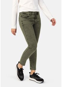 STOOKER WOMEN Damen 5-Pocket-Jeans "Florenz Colour autumn Slim Fit", grün, casual, Gr. 36, Denim/Jeans, 98% Baumwolle, 2% Elasthan, Jeans, Slim Fit