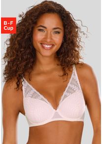 Lascana Damen Schalen-BH "Amira", Gr. 85, rosa, Microtouch, Spitze, Spacer, Obermaterial: 89% Polyamid, 11% Elasthan, feminin, BHs, mit