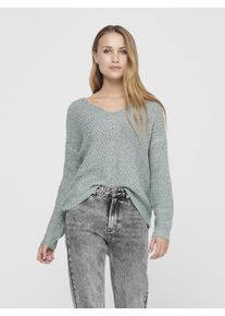 Jacqueline de Yong JDY Damen Strickpullover "JDYNEW MEGAN L/S PULLOVER KNT NOOS", grün, modisch, Gr. M, unifarben, Strick, Obermaterial: 88% Polyacryl, 12% Polyester,