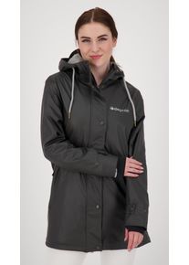 DEPROC Active Damen Regenjacke "Friesennerz ELLESMERE WOMEN", grau, casual, Gr. 40, Obermaterial: 100% Polyurethan;Futter: 100% Polyester, Jacken,