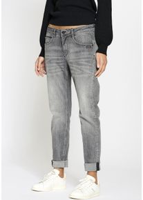 Gang Damen Relax-fit-Jeans "94AMELIE", grau, modisch, Gr. 31, Denim/Jeans, Obermaterial: 99% Baumwolle, 1% Elasthan, Jeans, mit Used-Effekten