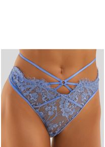 Lascana Damen String, Gr. 44, lila, Microtouch, Obermaterial: 100% Polyamid, Unterhosen, mit aufregender Bänder-Optik