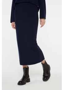 Damen Maxirock, blau, casual, Gr. ML, SENSES.THE LABEL, unifarben, Material: 51% Viskose, 27% Polyester, 22% Polyamid, Röcke, mit Gehschlitz