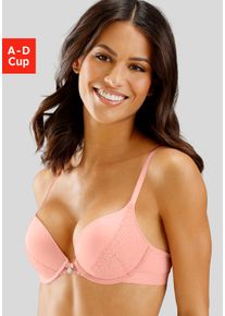 s.Oliver Damen Push-up-BH "Ivette", Gr. 80, orange, Microtouch, Obermaterial: 67% Polyamid, 17% Polyester, 16% Elasthan, modisch, BHs, mit nahtlos