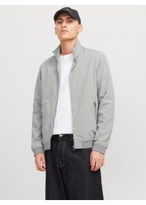 Jack & Jones JACK & JONES Herren Blouson "JJERUSH HARRINGTON BOMBER NOOS", grau, modisch, Gr. S, unifarben, Web, Obermaterial: 100% Polyester, Jacken, mit