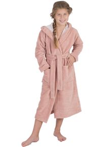 WEWO-Fashion Kinderbademantel WEWO FASHION, L:100cm in Gr. 146/152, rosa, Baumwoll-Mix, Hausmäntel, für Mädchen & Jungen, Soft-Touch, mit Kapuze