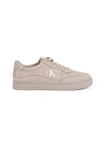 Herren Sneaker "CLASSIC CUPSOLE WAVE MG CS", Calvin Klein Jeans, Gr. 43, beige, Leder, sportlich, Schuhe, Freizeitschuh, Halbschuh, Schnürschuh in