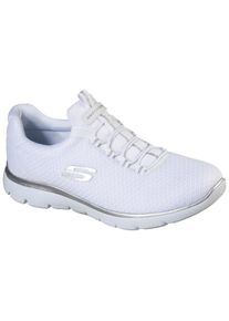 Skechers Damen Slip-On Sneaker "SUMMITS", Gr. 42, silber, Textil, sportlich, Schuhe, Freizeitschuh, Komfortschuh mit stoßdämpfender Zwischensohle