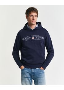 Gant Herren Kapuzensweatshirt "GRAPHIC HOODIE", blau, casual, Gr. S, Sweatware, Obermaterial: 80% Baumwolle, 20% Polyester, Sweatshirts