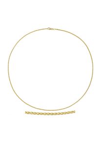 Firetti Damen Collierkettchen "Schmuck Geschenk Gold 375 Stegankerkettengliederung 1,6 mm breit", 45, Gelbgold 375, B: 1,6mm, gold, Gelbgold 375,