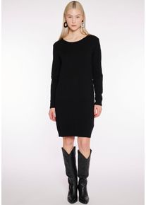 Haily's HAILY’S Damen Strickkleid "SH V DR Ro44xana", schwarz, feminin, Gr. XS, unifarben, Strick, Obermaterial: 50% Viskose, 27% Nylon, 23% Polyester,