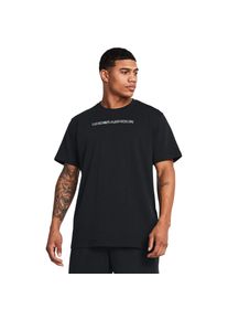 Under Armour Herren T-Shirt, schwarz, sportlich, Gr. M, bedruckt, Jersey, Obermaterial: 60% Baumwolle, 40% Polyester, Shirts
