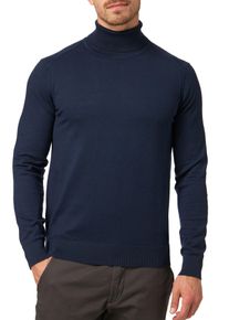 INDICODE Herren Rollkragenpullover "INBurns", blau, modisch, Gr. M, unifarben, Strick, Obermaterial: 80% Baumwolle, 20% Polyester, Pullover