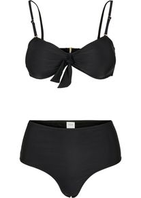 Urban Classics Damen Bügel-Tankini "Urban Classics Damen Ladies High Waist Balcony Bikini", schwarz, Gr. XS, 85% Polyester, 15% Elasthan, Bikini-Sets