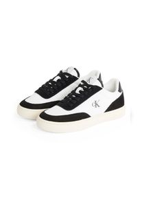 Damen Sneaker "CLASSIC CUPSOLE MIX IN", Calvin Klein Jeans, Gr. 38, schwarz-weiß, Leder, sportlich, Schuhe, Schnürschuh, Freizeitschuh, Halbschuh mit