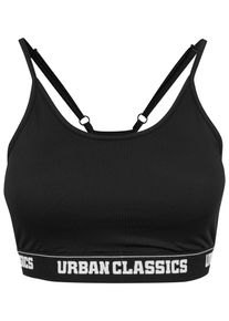 Urban Classics Damen Sport-BH "Urban Classics Damen Ladies Sports Bra", Gr. M, schwarz, 92% Polyester, 8% Elasthan, BHs