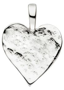 Jobo Damen Herz-Anhänger "Herz", Silber 925 (Sterlingsilber), silber, Silber 925 (Sterlingsilber), Schmuckanhänger, 925 Silber gehämmert