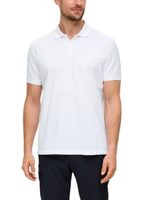 s.Oliver Herren Poloshirt, weiß, casual, Gr. XXL, Jersey, Obermaterial: 100% Baumwolle, Shirts, mit Logostickerei