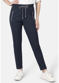 STOOKER WOMEN Damen Schlupfhose "Berlin Easy Fit", blau, casual, Gr. 48, Stoff, 92% Polyester, 8% Elasthan, Hosen, Tapered Fit Casual Technostretch