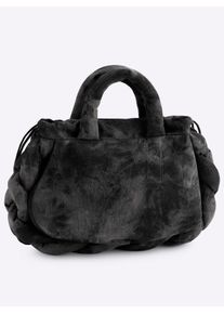 Heine Damen Henkeltasche, grau, Viskosemischung, unifarben, Taschen
