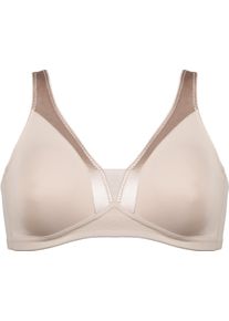 Naturana Damen High-Apex-BH, Gr. 90, beige, Obermaterial: 81% Polyamid, 19% Elasthan, unifarben, feminin, BHs, mit satinierten Einsätzen