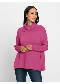 Heine Damen Rollkragenpullover "Pullover", pink, Gr. 50, unifarben, 80% Viskose, 20% Polyamid, Pullover