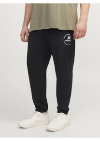 Jack & Jones PlusSize Herren Sweathose "JPSTGORDON JJSWIFT SWEAT PANTS NOOS PLS", schwarz, modisch, Gr. 42, JACK & JONES PLUSSIZE, bedruckt, angeraute Sweatware,