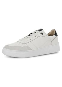 Herren Plateausneaker, MARCO TOZZI by GMK, Gr. 42, schwarz-weiß, Leder, Veloursleder, Nubukleder, kontrastfarbene Details, sportlich, Schuhe,