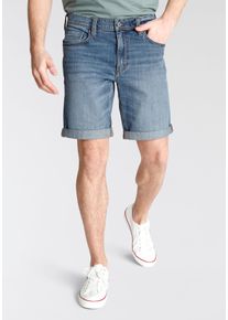 Mustang Herren Jeansshorts "Washington", blau, casual, Gr. 30, Denim/Jeans, Obermaterial: 99% Baumwolle, 1% Elasthan, Jeans, krempelbar, mit leichter