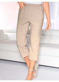 Classic Basics Damen Caprihose, beige, Gr. 52, unifarben, 100% Polyester, Hosen