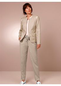 Damen Jackenblazer "Leinen-Viskose-Blazer", beige, Gr. 38, CREATION L PREMIUM, 55% Leinen, 42% Viskose, 3% Elasthan, Blazer