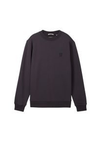 Tom Tailor Jungen Sweatshirt, grau, casual, Gr. 164, unifarben, Sweatware, Obermaterial: 100% Baumwolle, Sweatshirts, mit Logo-Badge