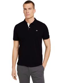 Tom Tailor Herren Poloshirt, schwarz, casual, Gr. XL, Single Jersey, Obermaterial: 100% Baumwolle, Shirts, mit Knopfleiste und Logo
