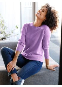 Classic Basics Damen Rundhalspullover "Rundhals-Pullover", lila, Gr. 54, unifarben, 100% Polyacryl, Pullover
