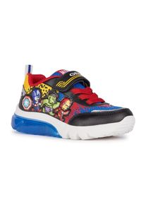 Geox Kinder Sneaker "J CIBERDRON BOY E", Gr. 34, schwarz, Synthetik, Textil, Schuhe, mit Blinkfunktion, Freizeitschuh, Halbschuh, Schnürschuh