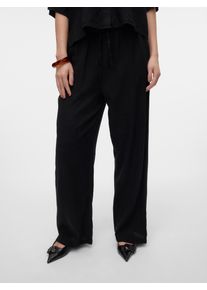 Véro Moda VERO MODA Damen Schlupfhose "VMLINN LINEN PANTS WVN NOOS", schwarz, modisch, Gr. M, unifarben, Web, Obermaterial: 55% Leinen, 45% Viskose, Hosen