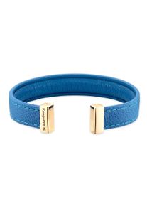 Kangaroos Damen Armspange "Schmuck Geschenk, LederArmkette verschiedene Farben", Edelstahl-Leder, blau, Edelstahl, Leder, Armbänder