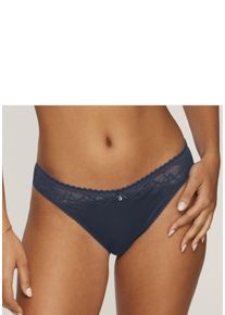 Lascana Damen Slip "Alana", Gr. 36, blau, Obermaterial: 50% Polyamid, 40% Seide, 10% Elasthan, Unterhosen, aus edler, schimmernder Qualität mit hohem