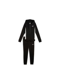Puma Damen Trainingsanzug "HOODED SWEAT SUIT TR CL", schwarz, sportlich, Gr. L, unifarben, Sweatware, Obermaterial: 68% Baumwolle, 32% Polyester,