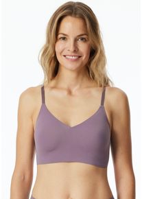 Schiesser Damen Bustier "Invisible Soft", Gr. 36, lila, Obermaterial: 75% Polyamid, 25% Elasthan, unifarben, casual, BHs, mit sanfter Formgebung