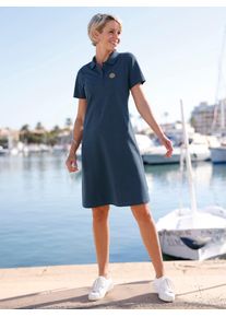 Classic Basics Damen Shirtkleid "Polokleid", blau, Gr. 54, unifarben, Piquu00e9, Single Jersey, 100% Baumwolle, Kleider
