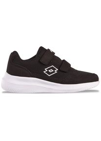 Lotto Kinder Sneaker, Gr. 25, schwarz-weiß, Synthetik, Kunstfaser, unifarben, sportlich, Schuhe, - ohne Schnüren: mit praktischen Klettverschlüssen