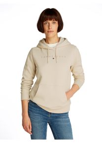 Damen Kapuzensweatshirt "TJW REG TONAL LINEAR HOODIE EXT", beige, casual, Gr. 6XL, Tommy Jeans CURVE, unifarben, bestickt, Sweatware, Obermaterial: