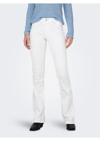 Only Damen Bootcut-Jeans "ONLBLUSH MID FLARED DNM REA0730 NOOS", weiß, modisch, Gr. XL, unifarben, Denim/Jeans, Obermaterial: 92% Baumwolle, 6%